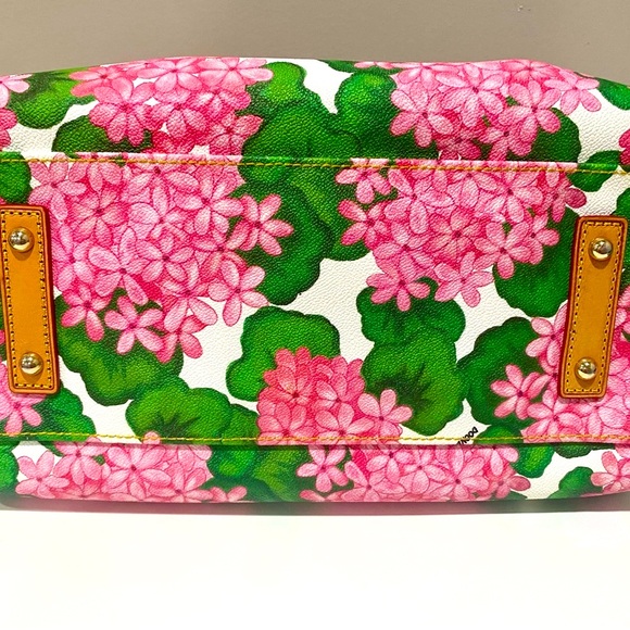 Dooney & Bourke Hydrangea Satchel Barrel Bag Pink Red - Picture 5 of 16